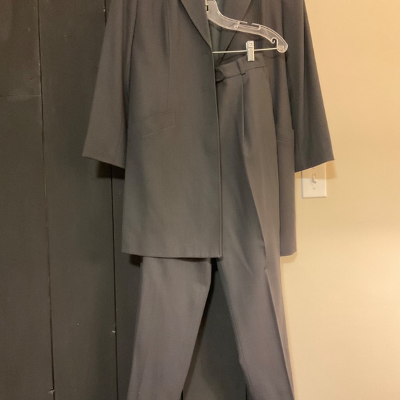 D’oraz wide leg trouser suit charcoal grey size 8 - Picture 2 of 6